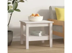 vidaXL Couchtisch Weiß 45x45x40 cm Massivholz Kiefer 814265