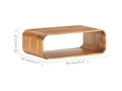 vidaXL Couchtisch 90x50x30 cm Massivholz Akazie