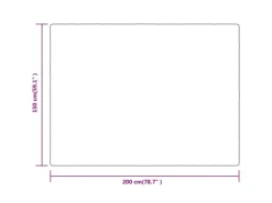 vidaXL Decke Creme 150x200 cm Polyester