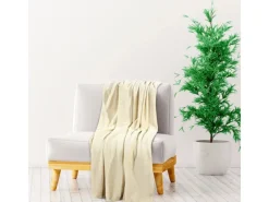vidaXL Decke Creme 150x200 cm Polyester