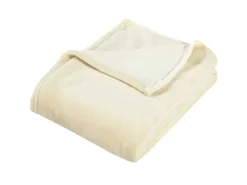 vidaXL Decke Creme 150x200 cm Polyester