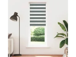 vidaXL Doppelrollo Dunkelgrau 85x200 cm Stoffbreite 80,9 cm Polyester 4014154