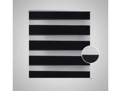 vidaXL Doppelrollo Seitenzug Duo Rollo 100 x 175 cm Schwarz