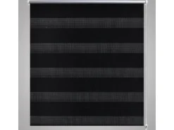 vidaXL Doppelrollo Seitenzug Duo Rollo 100 x 175 cm Schwarz