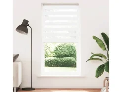 vidaXL Doppelrollo Weiß 100x200 cm Stoffbreite 95,9 cm Polyester 4014781