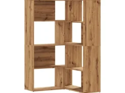 vidaXL Eck-Bücherregal 4 Etagen Artisan-Eiche 85x85x140 Holzwerkstoff