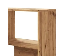 vidaXL Eck-Bücherregal 4 Etagen Artisan-Eiche 85x85x140 Holzwerkstoff
