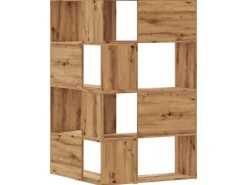 vidaXL Eck-Bücherregal 4 Etagen Artisan-Eiche 85x85x140 Holzwerkstoff