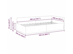 vidaXL Eckbettgestell mit Kopfteil Rosa 100 x 200 cm Stoff 42016094
