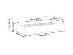 vidaXL Eckbettgestell mit Kopfteil Creme 80 x 200 cm Stoff 42016033