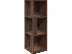 vidaXL Eckregal Braun Eichen-Optik 33x33x100 cm Holzwerkstoff