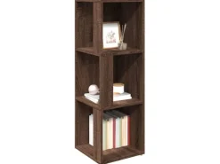 vidaXL Eckregal Braun Eichen-Optik 33x33x100 cm Holzwerkstoff