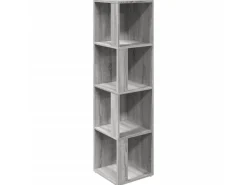 vidaXL Eckregal Grau Sonoma 33x33x132 cm Holzwerkstoff