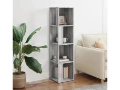vidaXL Eckregal Grau Sonoma 33x33x132 cm Holzwerkstoff