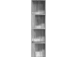 vidaXL Eckregal Grau Sonoma 33x33x132 cm Holzwerkstoff