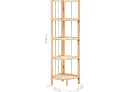 vidaXL Eckregal Zedernholz 27x27x110 cm