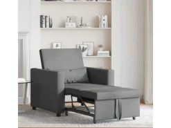 vidaXL Einzel-Schlafsofa mit Rädern Dunkelgrau 90 x 165 x 87 cm Stoff 42002685