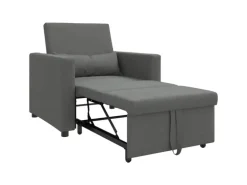 vidaXL Einzel-Schlafsofa mit Rädern Dunkelgrau 90 x 165 x 87 cm Stoff 42002685