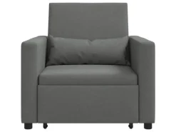 vidaXL Einzel-Schlafsofa mit Rädern Dunkelgrau 90 x 165 x 87 cm Stoff 42002685