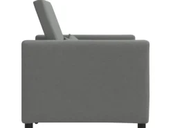 vidaXL Einzel-Schlafsofa mit Rädern Dunkelgrau 90 x 165 x 87 cm Stoff 42002685