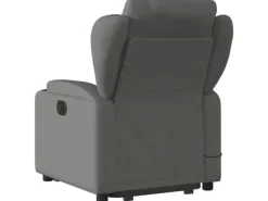 vidaXL Elektrischer Massagesessel mit Aufstehhilfe Dunkelgrau Stoff Modell 6