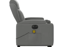 vidaXL Elektrischer Massagesessel mit Aufstehhilfe Dunkelgrau Stoff Modell 6