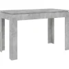 vidaXL Esstisch Betongrau 120x60x76 cm Holzwerkstoff