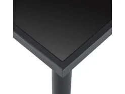 vidaXL Esstisch Schwarz 180 x 90 x 75 cm Hartglas Metall