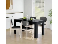 vidaXL Esstisch Schwarz 140x74,5x76 cm Holzwerkstoff
