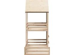 vidaXL Etagenbett mit Dach 80x200 cm Massivholz Kiefer2012220