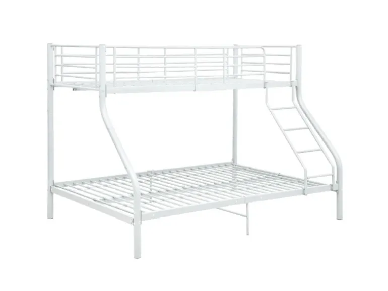 vidaXL Etagenbettgestell Weiß Metall 140x200 cm/90x200 cm621523