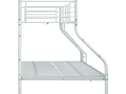 vidaXL Etagenbettgestell Weiß Metall 140x200 cm/90x200 cm621523