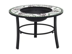 vidaXL Feuerstelle Mosaik Keramik Grün 68 cm