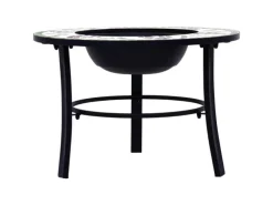 vidaXL Feuerstelle Mosaik Keramik Grün 68 cm