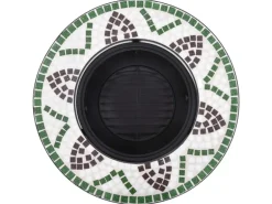vidaXL Feuerstelle Mosaik Keramik Grün 68 cm