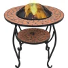 vidaXL Feuertisch Mosaik Keramik Terracotta 68 cm