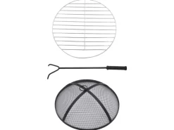 vidaXL Feuertisch Mosaik Keramik Schwarz und Weiß 68 cm