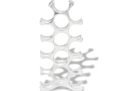 vidaXL Flaschenregal für 15 Flaschen Silbern Aluminium