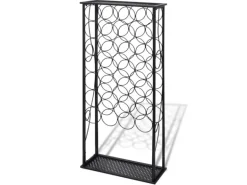 vidaXL Flaschenregal für 28 Flaschen Metall 47,5 x 21 x 100 cm