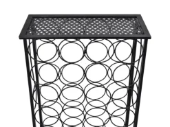 vidaXL Flaschenregal für 28 Flaschen Metall 47,5 x 21 x 100 cm