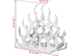 vidaXL Flaschenregal für 11 Flaschen Silbern Aluminium
