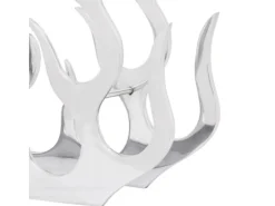 vidaXL Flaschenregal für 11 Flaschen Silbern Aluminium