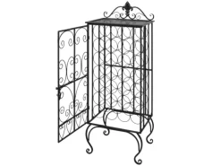 vidaXL Flaschenregal für 28 Flaschen Metall 47 x 35 x 111 cm
