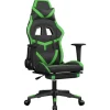 vidaXL Gaming-Stuhl mit Fußstütze Schwarz und Grün Kunstleder Modell 3