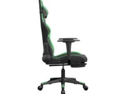 vidaXL Gaming-Stuhl mit Fußstütze Schwarz und Grün Kunstleder Modell 3