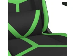 vidaXL Gaming-Stuhl mit Fußstütze Schwarz und Grün Kunstleder Modell 3