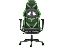 vidaXL Gaming-Stuhl mit Fußstütze Schwarz und Grün Kunstleder Modell 3