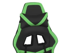 vidaXL Gaming-Stuhl mit Fußstütze Schwarz und Grün Kunstleder Modell 3
