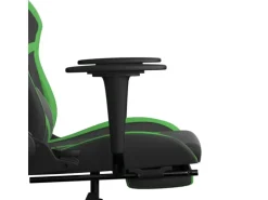 vidaXL Gaming-Stuhl mit Fußstütze Schwarz und Grün Kunstleder Modell 3