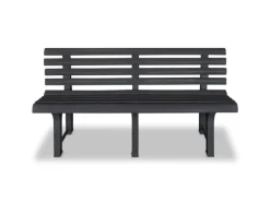 vidaXL Gartenbank 145,5 cm Kunststoff Anthrazit